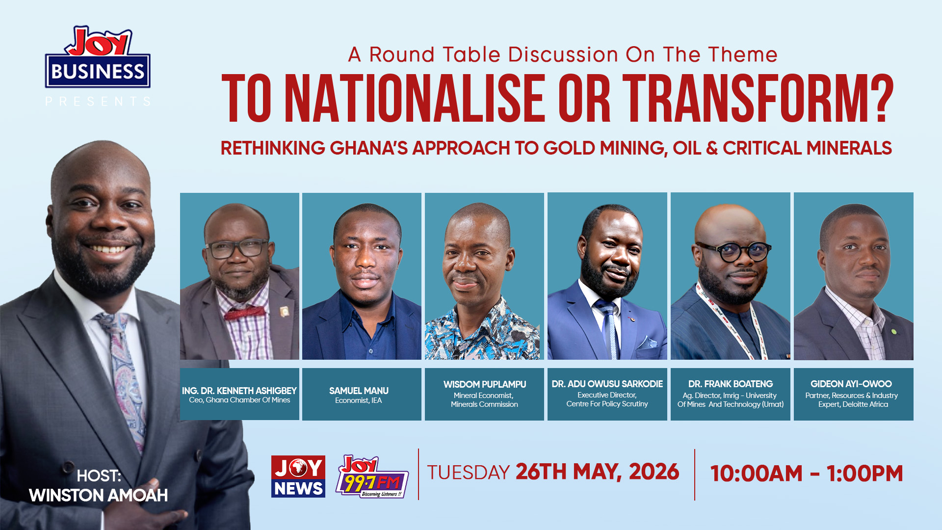 To nationalise or transform? Joy Business hosts roundtable on Ghana’s extractive future