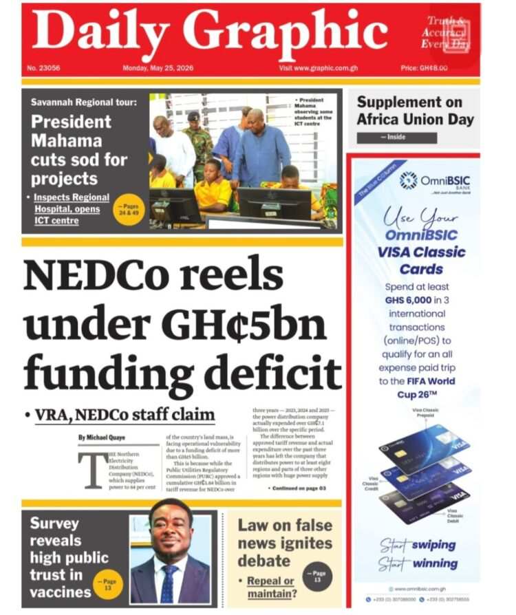 Today’s Front pages: Monday, May 25, 2026
