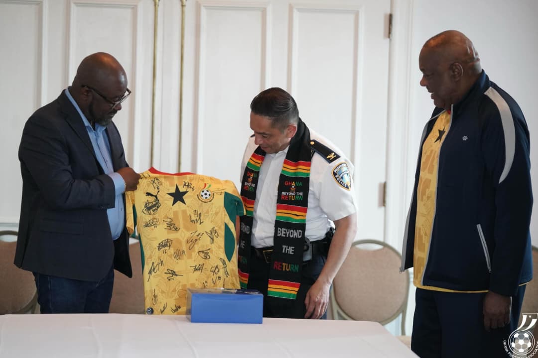 GFA President and Ambassador Smith meet top police command in Providence ahead of Ghana’s World Cup opener