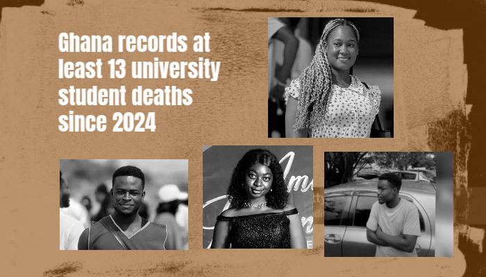 Ghana has recorded at least 13 university student deaths since 2024 as campus safety fears mount