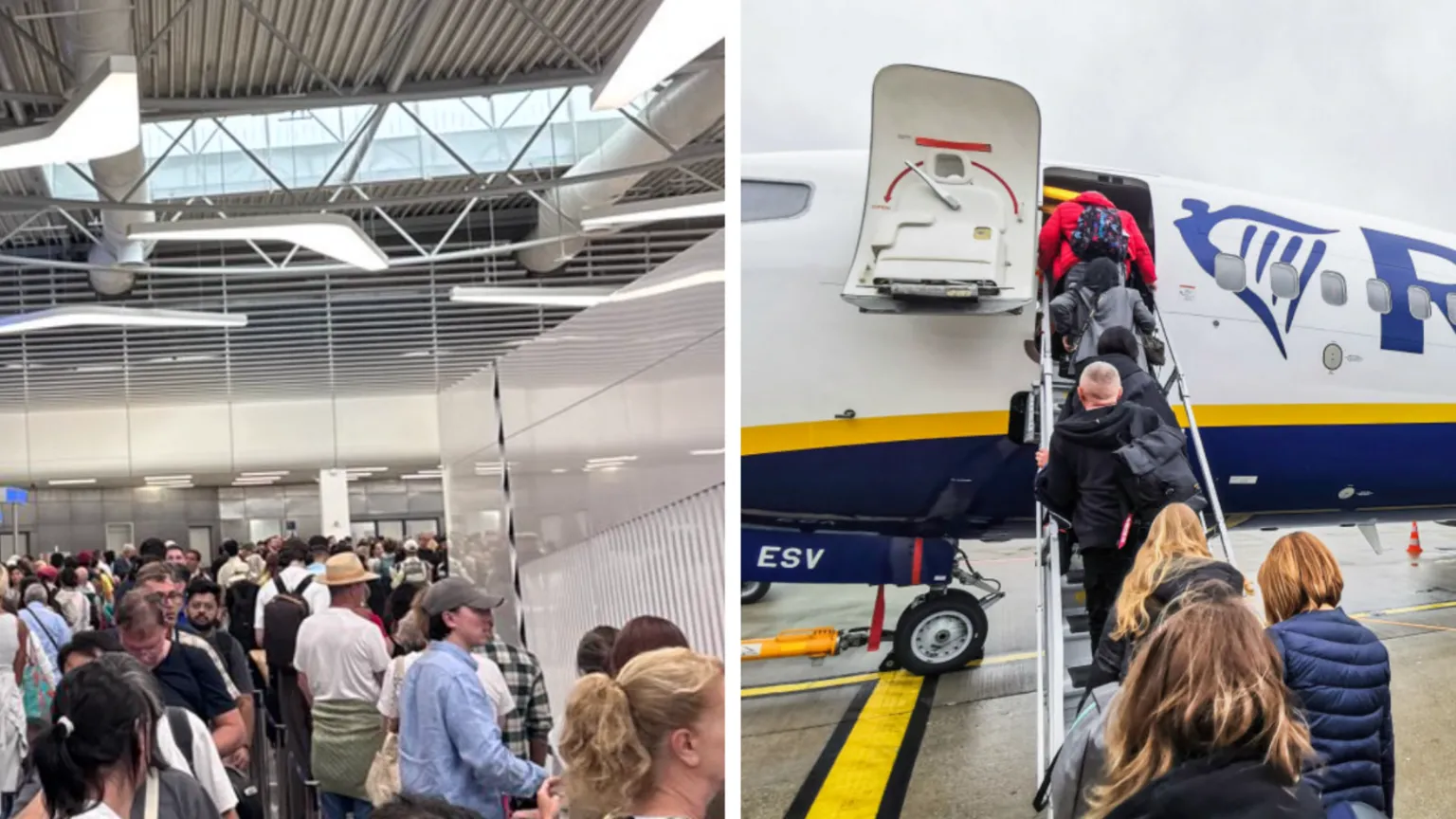 Passport ‘mega queue’ strands Ryanair passengers
