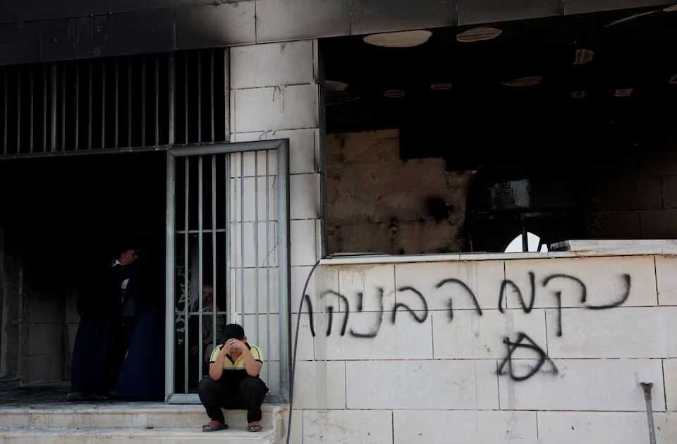 Israeli settlers set fire to West Bank mosques after deadly clash