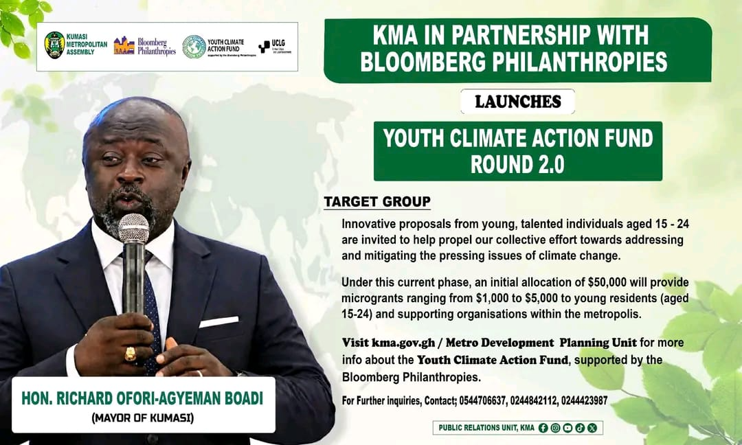 KMA invites youth to apply for climate action grants under Bloomberg Initiative