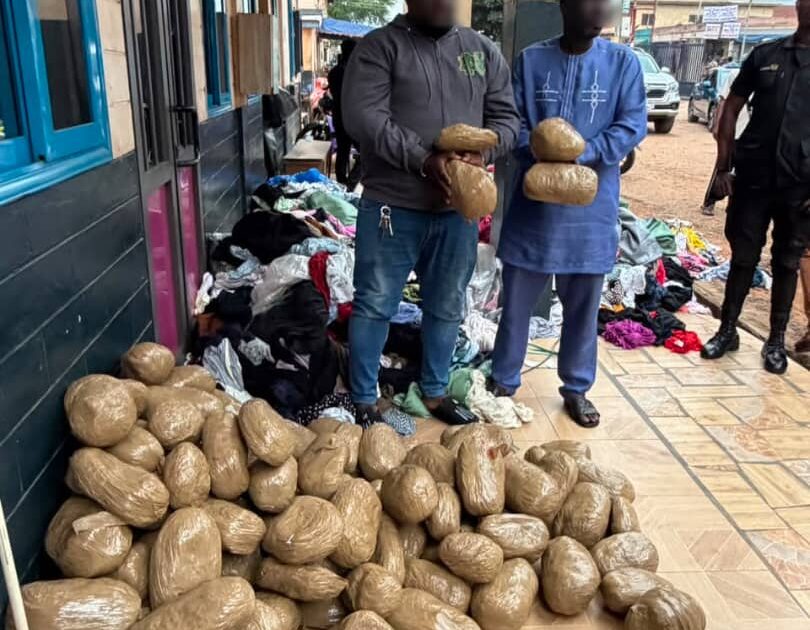 Police arrest two at Asawase Market over suspected narcotic drugs concealed in fertiliser sacks