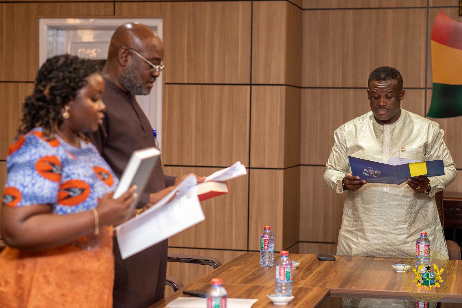Sam George swears in two new members of NCA Governing Board