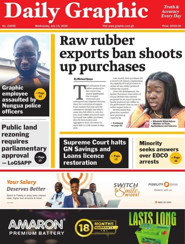 Today’s front pages: Wedesday, July 15, 2026
