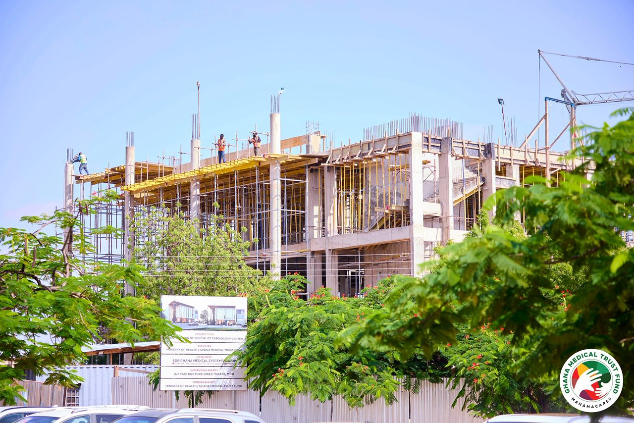 TTH’s Cardiology Centre on track for August completion as Ghana Medical Trust Fund inspects project