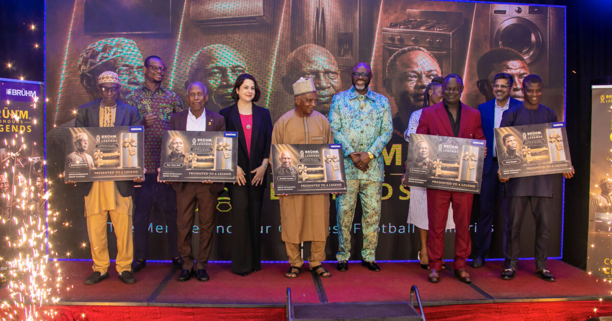 Five Ghana football legends honoured by BRÜHM