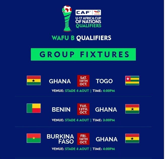Starlets to face Togo on October 10 in U-17 AFCON qualifying campaign