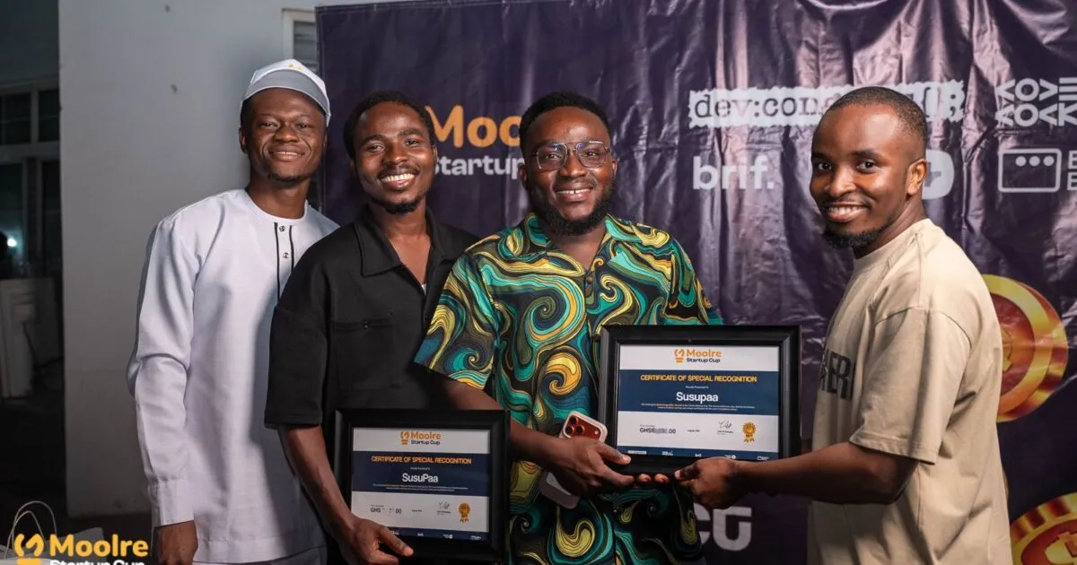 SusuPaa wins double at Moolre Startup Cup