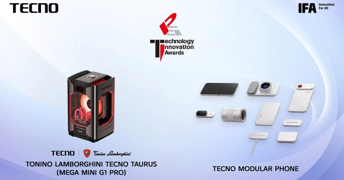 TECNO’s Modular Phone and TAURUS win gold at IFA 2026, recognising breakthroughs in mobile and gaming technology